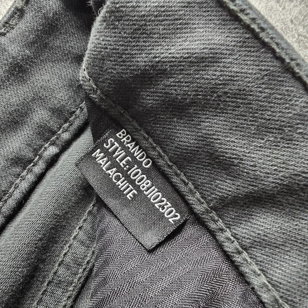 Monfrere Brando Jeans Mens 34x33 Black Stretch Twill Japanese Denim MADE IN USA